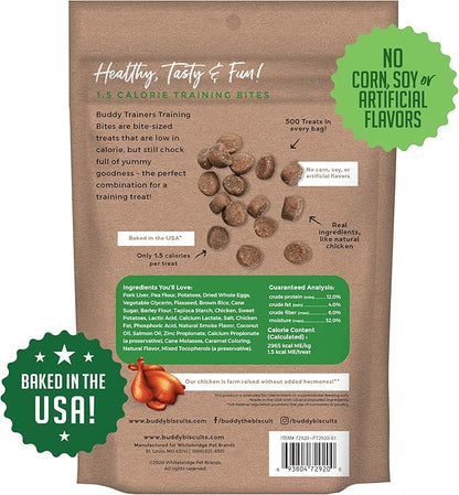 Buddy Biscuits Trainers Pouch of Training Bites Soft & Chewy Dog Treats Made with Chicken Flavor10 oz. (Pack of 2)