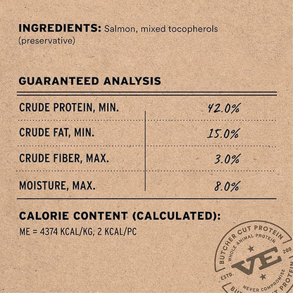 Vital Essentials Freeze Dried Dog Treats | Salmon Bites, Single Protein | Premium Quality | Grain Free Training Treats for Dogs, 5 oz Bag