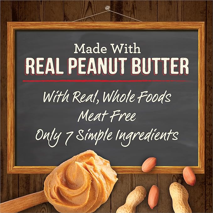 Merrick Oven Baked Dog Treats, Natural Cookies For Dogs, Paw’some P’nut Butter Cookie With Real Peanut Butter - 11 oz. Bag
