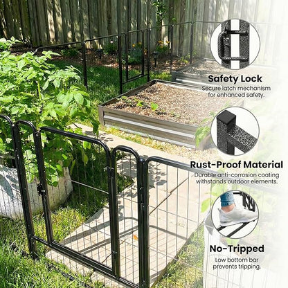 Dog Playpen Outdoor 24 Panels 40'' Rustproof Metal Dog Fence with Gate Small Medium Portable Large Dog Play Pen 54FT 180 Sq.ft for RV Camping, Trips, Play Yard