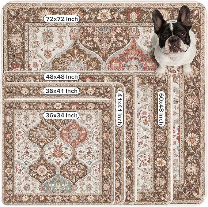 INVENHO 2PACK Washable Pee Pads for Dogs, Reusable Dog Pads Upgrade Non-Slip Dog Pee Pads Heavy Absorbency Puppy Pee Pads Quick Dry Whelping Pads/Waterproof Puppy Training Pad