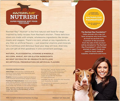 Nutrish Rachael Ray Premium Natural Wet Dog Food, Savory Favorites Variety Pack, 8 Ounce Tub (Pack of 6)