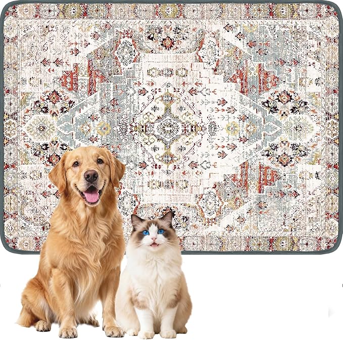Washable Pee Pads for Dogs, Reusable Puppy Potty Training Pads, Ultra-Absorbent Thick Waterproof Leak-Proof Non-Slip Pads & Mat for Crate, Playpen, Floor, Whelping & Housebreaking , 2 Pack 36"x48"