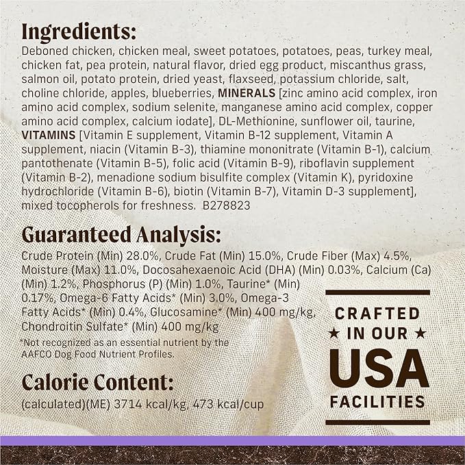 Merrick Premium Grain Free Dry Puppy Food, Wholesome And Natural Kibble With Real Chicken and Sweet Potato - 4.0 lb. Bag