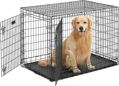 MidWest Homes for Pets Ultima Pro Heavy-Duty 42-Inch Dog Crate, Ultra-Strong Steel Double Door Pet Cage for Large Breeds, Accessories Included