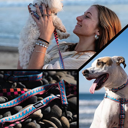Wolfgang Heavy Duty Dog Leash, Pull-Tested for Walking & Training, BuenaOnda Print, Small