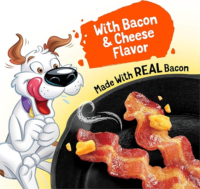 Purina Beggin' Strips with Real Meat Dog Training Treats with Bacon and Cheese Flavors - 26 oz. Pouches,(Pack of 4)