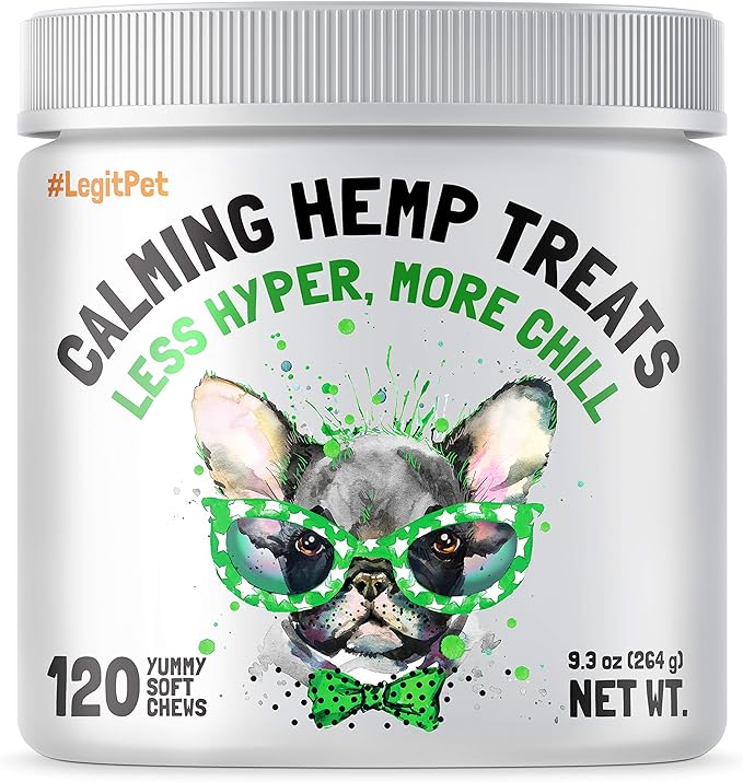 Cranberry UTI Chews for Dogs Bladder Support + D-Mannose Supports Kidney Urinary Tract 30 Chews and Calming Hemp Treats for Dogs Made in USA with Organic Hemp 120 Chews