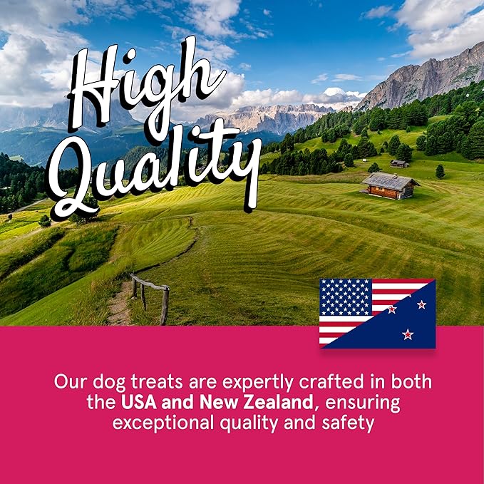 Real Meat Dog Treats - 12oz Bag of Bite-Sized Air-Dried Lamb & Venison Jerky for Dogs - Grain-Free Jerky Dog Treats With 95% Quality, Free-Range, Grass Fed Lamb & Venison - All-Natural Dog Treats