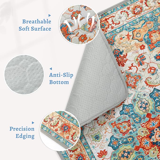 NOYAL Bohemian Washable Dog Pee Pads - Super Absorbent Reusable Puppy Training Pads with Stylish Prints | 100% Waterproof, Leak-Proof & Non-Slip Pet Housebreaking Pads for Indoor 2 Packs
