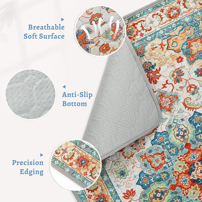 NOYAL Bohemian Washable Dog Pee Pads - Super Absorbent Reusable Puppy Training Pads with Stylish Prints | 100% Waterproof, Leak-Proof & Non-Slip Pet Housebreaking Pads for Indoor 2 Packs