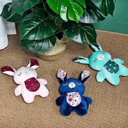 Pink Bunny Plush Squeaky Dog Toy for Chewers Puppy Teething Chew Toy Cute Soft Funny Indoor Outdoor Interactive Rabbit Stuffed Animal Dog Toy for Small Medium Large Dogs Toy Gift 26cm/10.24in