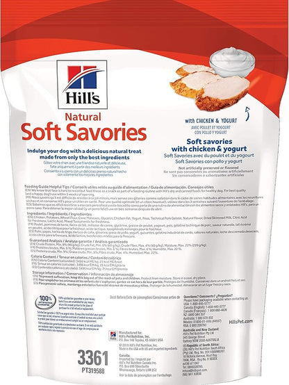 Hill's Natural Soft Savories Dog Treats, Chicken & Yogurt, 8 oz. Bag