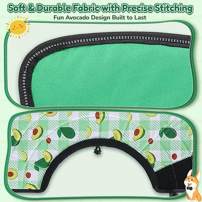 Soft Dog Cone Collar After Surgery: Foldable Long Comfortable Comfy Fabric Recovery Shame Elizabethan Stop Licking Small Medium Large Dogs (Green, XL)