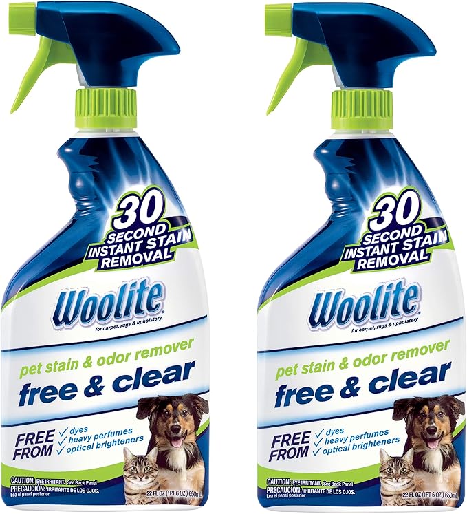 Bissell Woolite Free & Clear, Pet Stain & Odor Remover, 22oz (Pack of 2), 2719