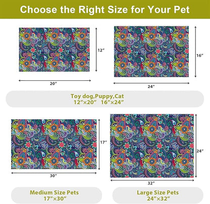 Dog Food Mats for Floors Waterproof Mat for Cat Food and Water Bowls - Absorbent Quick Dry Non Slip Mat for Pet Feeding