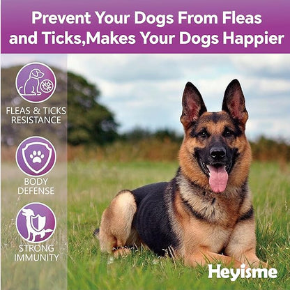 Flea and Tick Prevention for Dogs Chewables, Natural Dog Flea and Tick Control Supplement, Flea Treatment for Dogs, Oral Flea and Tick Chews Treats for All Breeds and Ages (Chicken, 120 Chews)