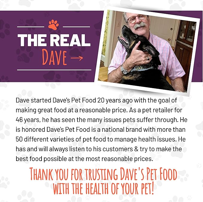 Dave's Pet Food Grain Free Wet Dog Food (95% Turkey & Turkey Liver), Made in USA Single-Source Protein, Limited Ingredients, 12.5 oz Cans (12 Pack)