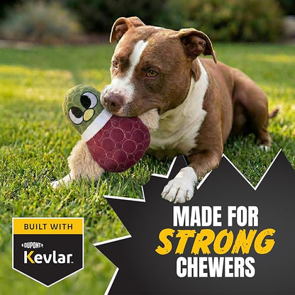 Bite Force -Durable & Strong Dog Toy Beak with Squeaker, Kevlar-Reinforced for Aggressive Chewers for Small Medium Large Dogs - Dark Red.