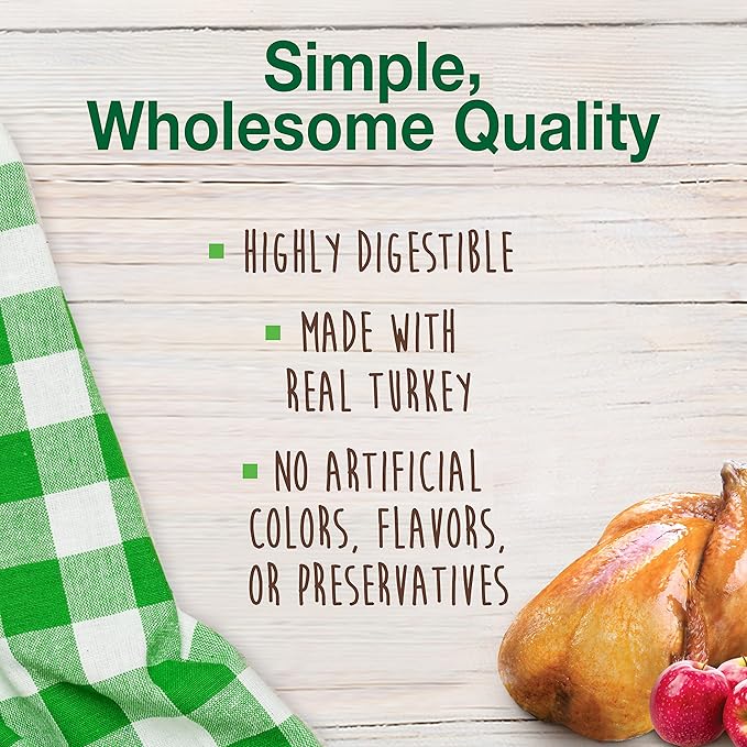 Nylabone Healthy Edibles Natural Dog Chews, Long Lasting Bones for Dogs, Turkey & Apple Flavor Dog Treats, X-Small (12 Count)