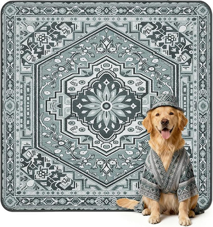 FXW Washable Pee Pads for Dogs, Leak-Proof & Non-Slip, Specifically Designed for Rollick/Homeplus 24inch 8 Panels Dog Playpen, 63" Square, Boho Grey, 1 Pack