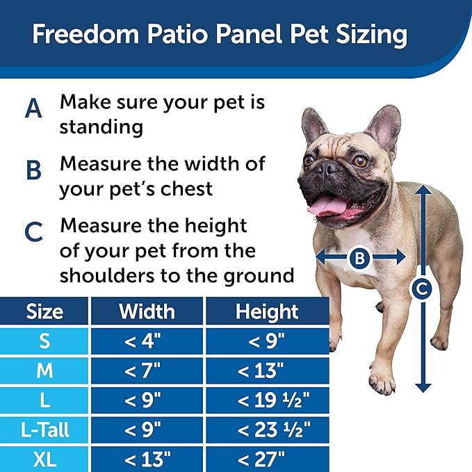 PetSafe Sliding Glass Pet Door - No-Cut DIY Install Doggy Door for Renters - Aluminum Frame - Adjustable Height 75 7/8" to 80 11/16" - Ideal for Medium Dogs Up to 40 lb - Bronze