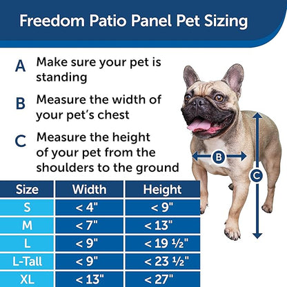 PetSafe Sliding Glass Pet Door - No-Cut DIY Install Doggy Door for Renters - Aluminum Frame - Adjustable Height 75 7/8" to 80 11/16" - Ideal for Medium Dogs Up to 40 lb - Bronze