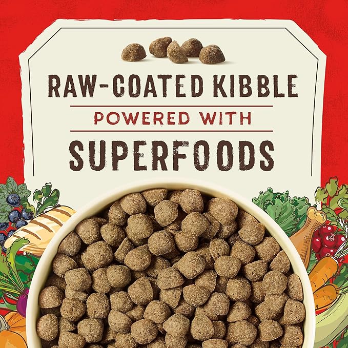 Stella & Chewy's SuperBlends Raw Coated Wholesome Grains Cage-Free Chicken & Duck Recipe with Superfoods, 21 lb. Bag