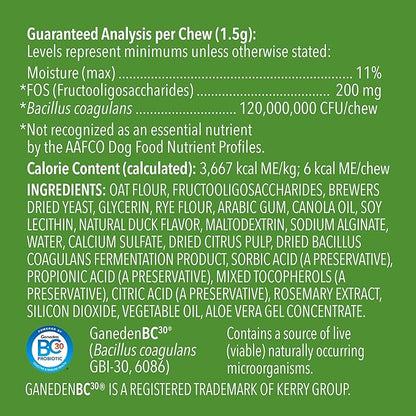 Amazon Brand - Wag Probiotic Supplement Chews for Dogs, Supports Digestive Health and Gut Flora, Natural Duck Flavor, 160 Count, Pack of 1