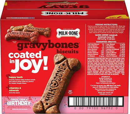 Milk-Bone Gravy Bones Dog Treats with 4 Savory Meat Flavors Coated in Gravy,7 Pound,(Pack of 2)