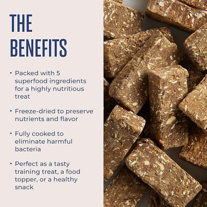 WagWell Freeze Dried Dog Treats, Beef + Yogurt + Sweet Potato Flavor | Training Treats, Food Topper, Healthy Snack for Dogs | Human Grade, Grain Free, High Protein | Made in USA | 4 oz Bag, 1 Pack