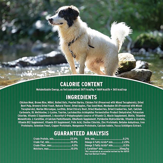 Annamaet Original Adult Formula Dry Dog Food, 23% Protein (Chicken & Brown Rice), 40-lb bag