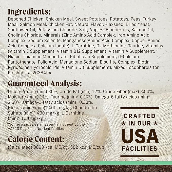 Merrick Premium Grain Free Dry Senior Dog Food, Wholesome And Natural Kibble, Real Chicken And Sweet Potato - 10.0 lb. Bag