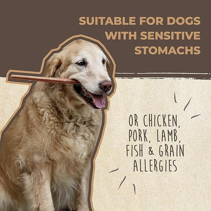 Mighty Paw Naturals Variety Pack Bully Sticks for Dogs - Grass Fed Beef Chews. Dog Bully Sticks for Large Pets, Medium and Small Breeds. Lower Odor Treats for Small Pets. Single Ingredient