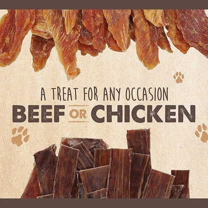 Mighty Paw Naturals Chicken Jerky Dog Treats | Chicken Jerky for Small, Medium and Large Breeds. All Natural Dog Treats. Natural Chews Treat for Large Pets, and Puppies. 14 oz (Pack of 2)