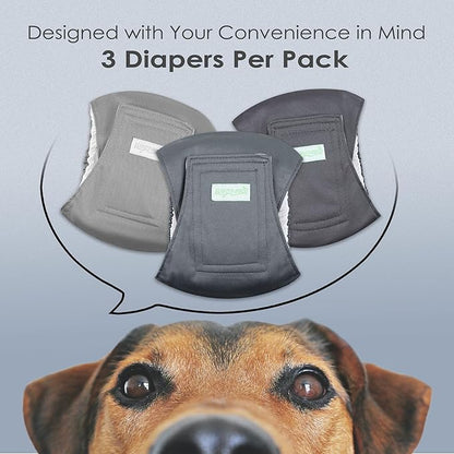 wegreeco Washable Male Dog Belly Band (Stylish Pattern)- Pack of 3 - Washable Male Dog Belly Wrap, Dog Diapers Male (Large)