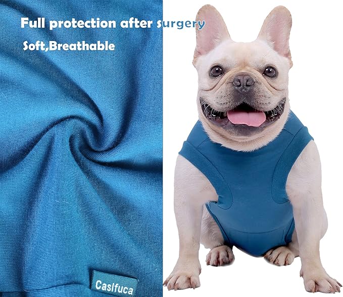 Dog Surgery Recovery Suit - After Spay, Abdominal Wounds Post Surgical Recovery, Anti Licking Breathable Dog Onesies for Small, Medium & Large Pet, Alternative Bandages Cone E-Collar