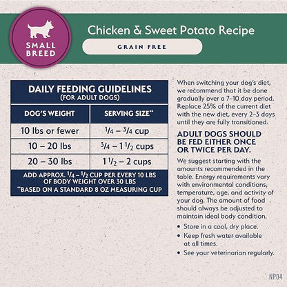 Natural Balance Limited Ingredient Small Breed Adult Grain-Free Dry Dog Food, Chicken & Sweet Potato Recipe, 12 Pound (Pack of 1)