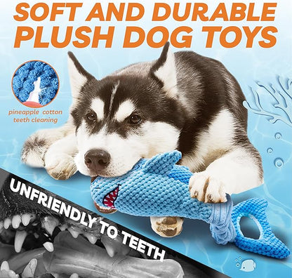 LEGEND SANDY Large Squeaky Dog Toys to Keep Them Busy, Interactive Plush Dog Toy,Crinkle Tug of War Dog Chew Toy for Small, Medium, and Large Dogs