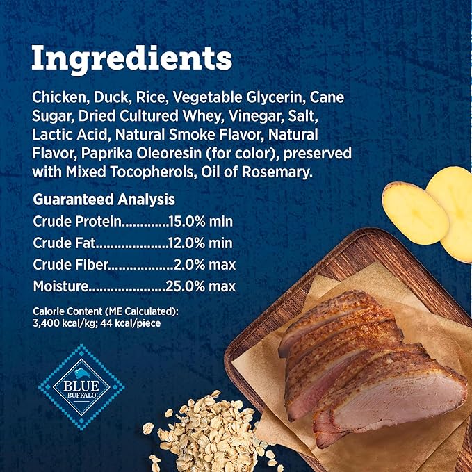 Blue Buffalo True Chews Premium Jerky Cuts Dog Treats, Made in the USA with Natural Ingredients, Chicken & Duck, 22-oz. Bag