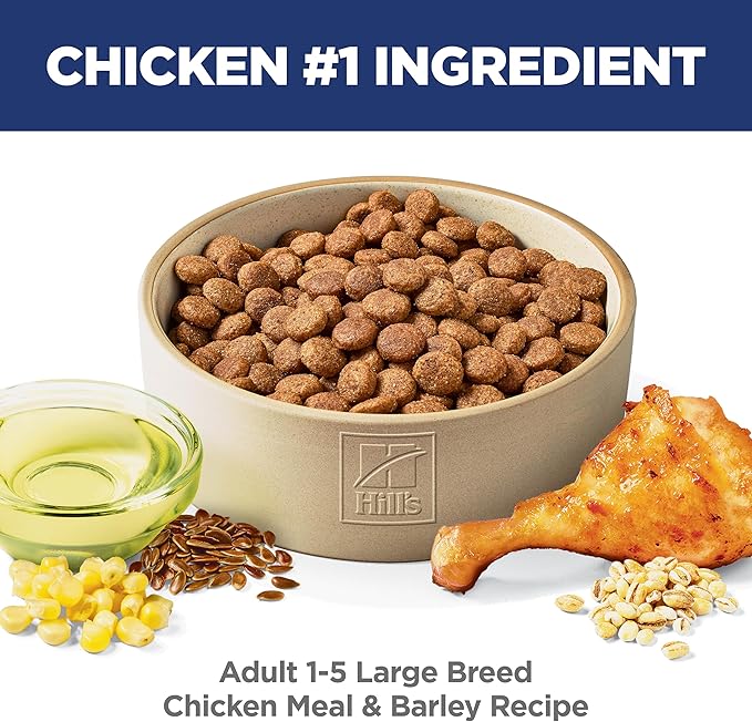 Hill's Science Diet Adult 1-5 Large Breed Dry Dog Food, Chicken & Barley, 35 lb. Bag