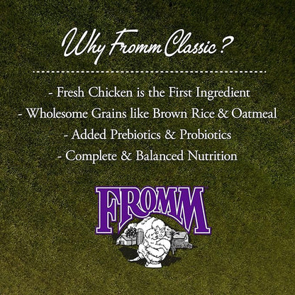 Fromm Classic Adult Dog Food - Premium Dry Dog Food for Large, Medium, & Small Breeds - Chicken Recipe - 30 lb