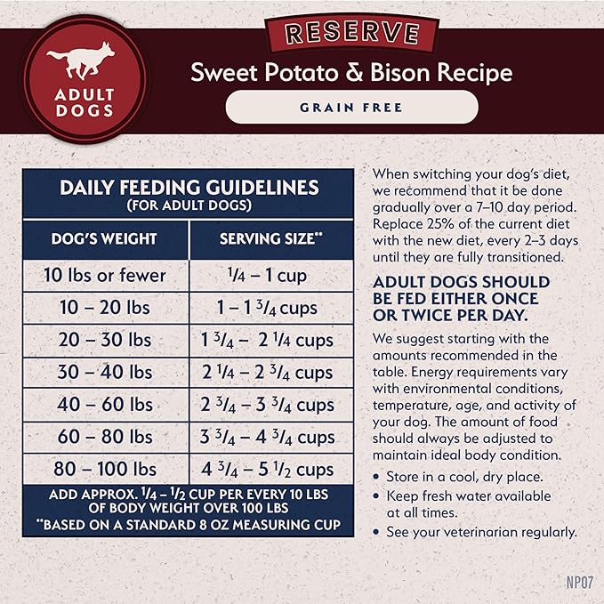 Natural Balance Limited Ingredient Reserve Grain Free Sweet Potato & Bison Dry Dog Food for Adults, Sensitive Stomach, 12 lb (Pack of 1)