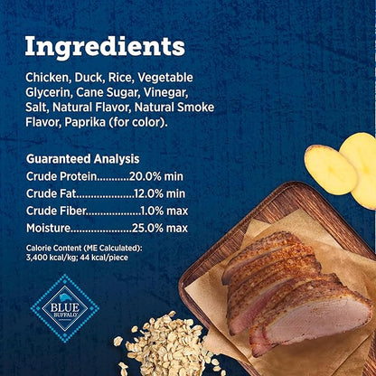 Blue Buffalo True Chews Premium Jerky Cuts Dog Treats, Made in the USA with Natural Ingredients, Duck, 12-oz Bag