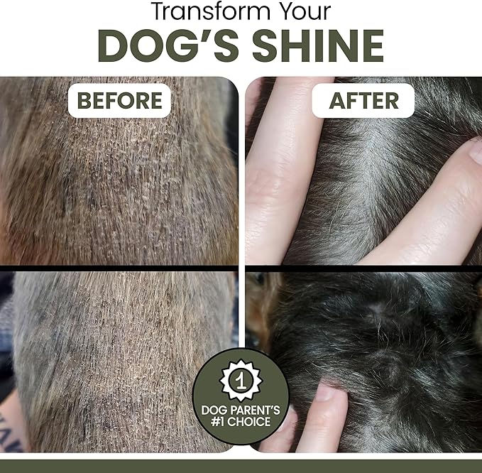 Pure Cod Liver Oil for Dogs - 8 oz - Contains Omega 3, Omega 6, Vitamin A, and Vitamin D to Reduce Itching and Promote Skin and Coat, Heart, Joint, and Immune Health