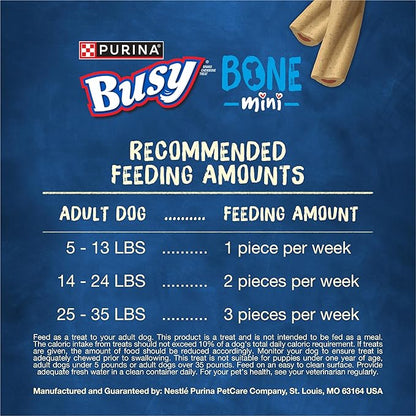 Purina Busy Made in USA Facilities Small Breed Dog Bones,Mini - 20 ct. Pouch,(Pack of 2)