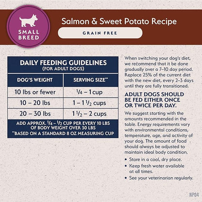 Natural Balance Limited Ingredient Small Breed Adult Grain-Free Dry Dog Food, Salmon & Sweet Potato Recipe, 4 Pound (Pack of 1)