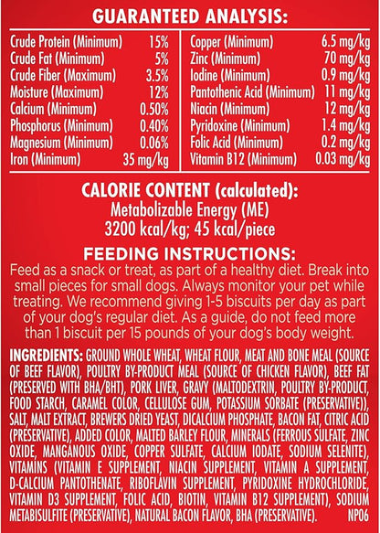 Milk-Bone Gravy Bones Dog Treats with 4 Savory Meat Flavors Coated in Gravy, 7 Pound