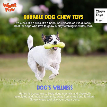 West Paw Zogoflex Hurley Durable Dog Bone Chew Toy for Aggressive Chewers, 100% Guaranteed Tough, It Floats!, Made in USA, X-Small, Tangerine