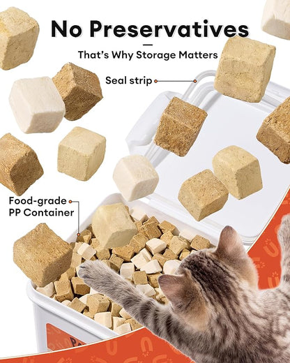 3-in-1 Freeze-Dried Mixed Liver Treats for Dogs & Cats, 17.63 oz, Beef Liver, Chicken Liver & Chicken, Single-Ingredient Proteins, Meal Topper, Resealable Bag